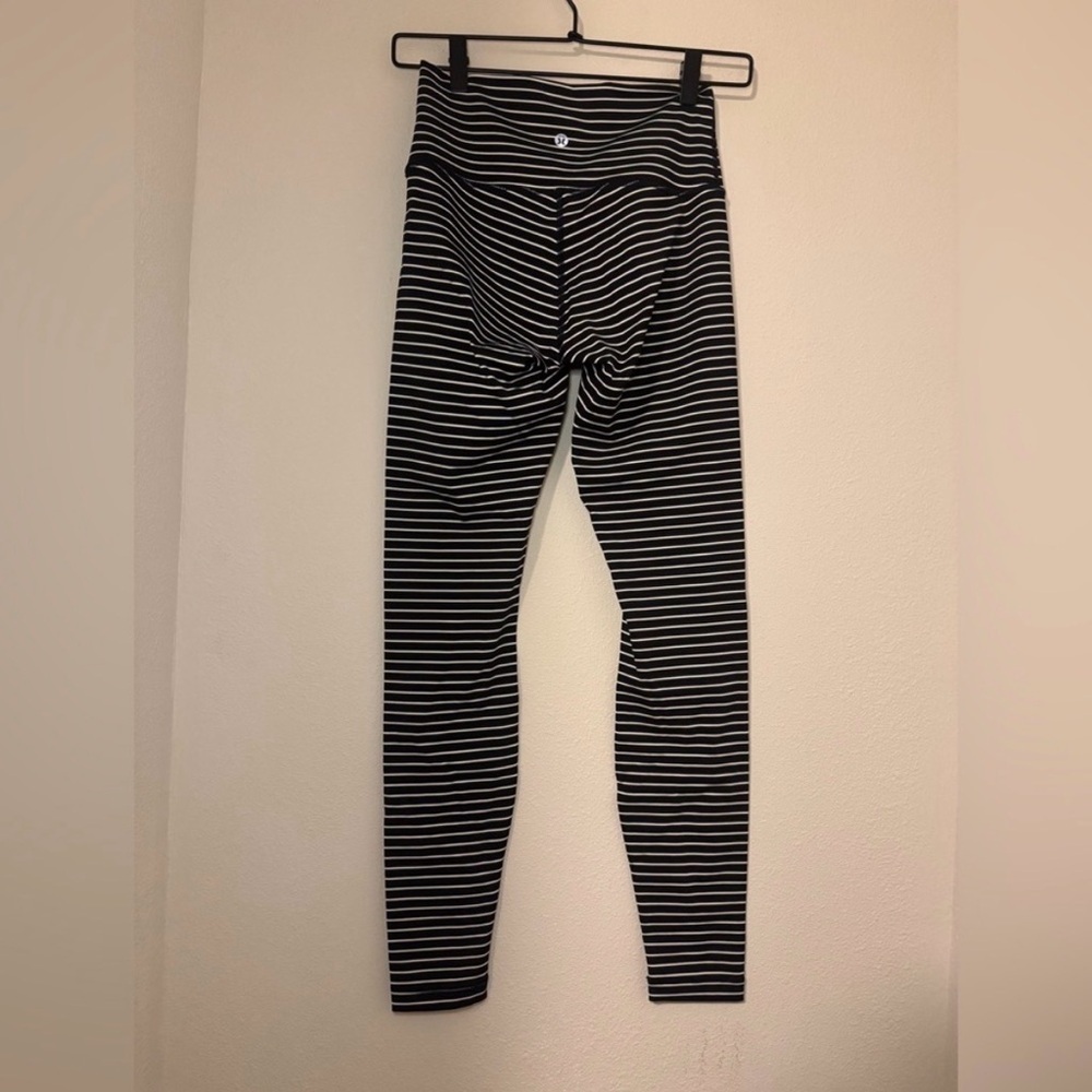 lululemon athletica Black and White Striped Leggings - Picture 5 of 8